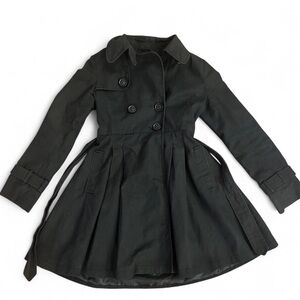 Roxy Black Trench Coat with Tie Belt